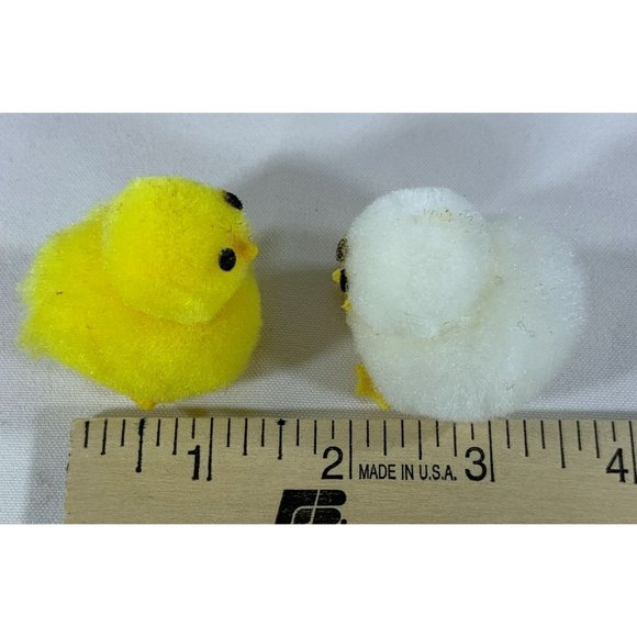 Vintage 2 Russ Berrie Easter Tins and 2 Dakin PomPom Chicks Bunny Handles 1980's - Picture 11 of 11